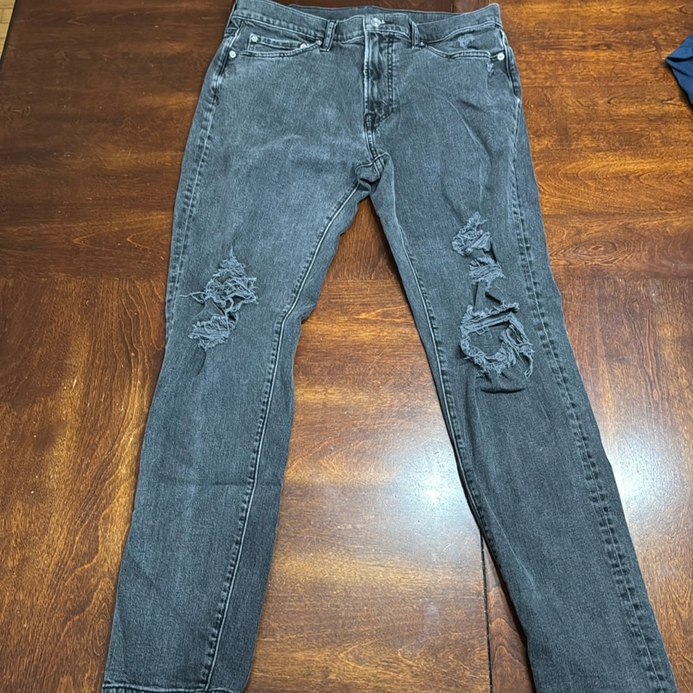 Men’s Abercrombie and Fitch Athletic Skinny Stretch Black Jeans - Size 33 x 32